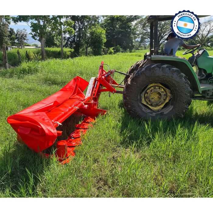 Segadora para tractor, 2.10 m ancho, sistema de disco y cuchilla - Marca YOMEL